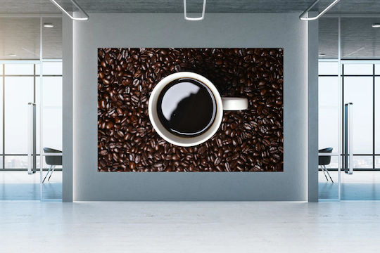 Gemälde Kaffeebohnen Kaffeetasse 120x80