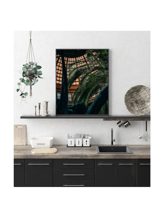 Πίνακας Palm Leaves Under Glass Roof Φύλλα Φοίνικα Κάτω Τη Γυάλινη Στέγη 80x120