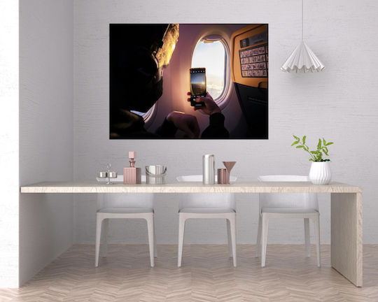 Painting Taking A Photo Sunrise From An Airplane Window 150x100