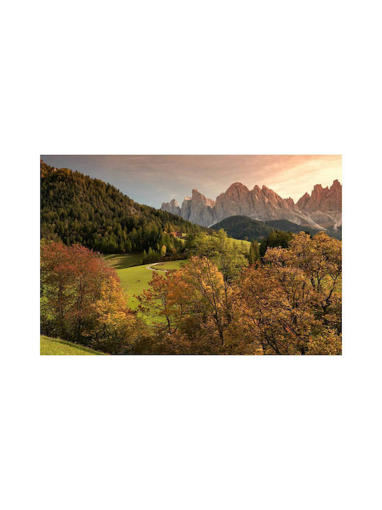 Painting Mountain Forest Landscape At Sunset 170x115