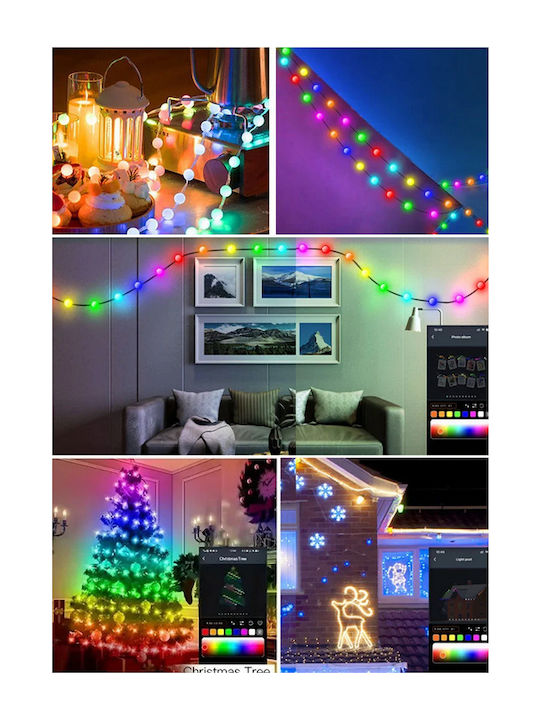 66 Λαμπάκια LED 10μ. RGB USB σε Σειρά
