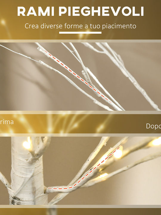 Christmas Tree 150cm with 12 Branches and with LED Lighting White