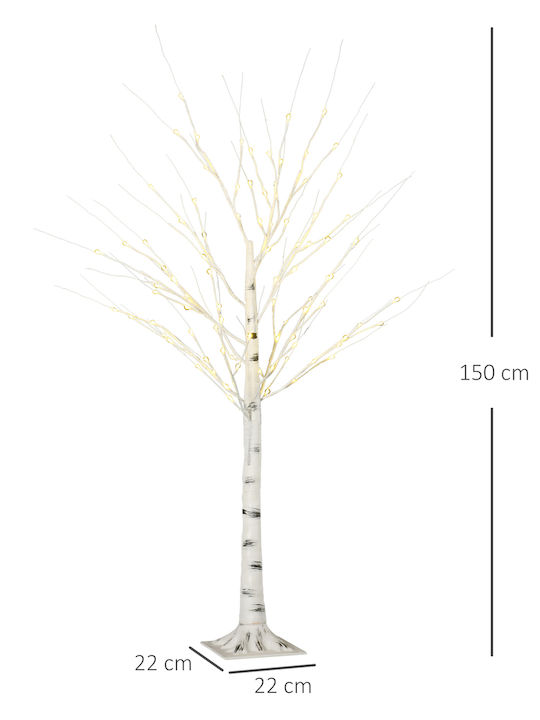 Christmas Tree 150cm with 12 Branches and with LED Lighting White