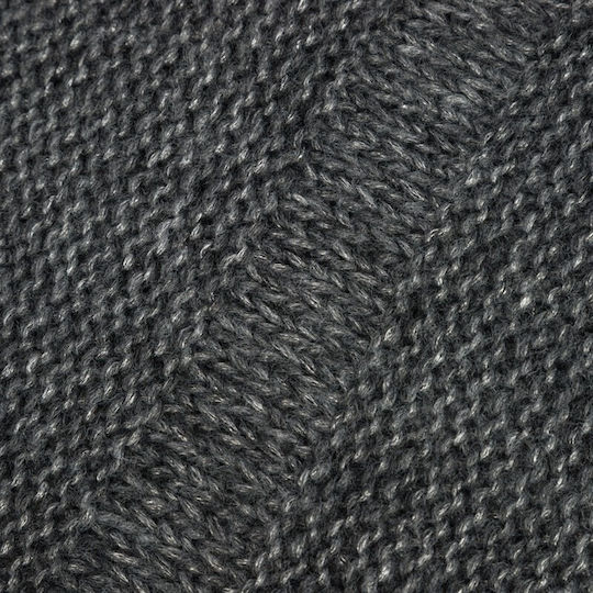 Set with Beanie Knitted in Gray color