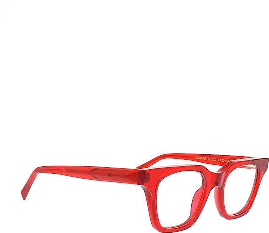 Epoka Weiblich Kunststoff Brillenrahmen Rot UNGARETTI C04