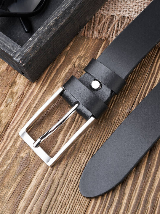 Herren Gürtel Leder Schwarz