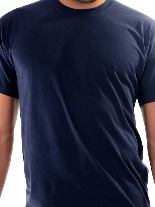 Men's Short Sleeve Undershirt Navy Blue