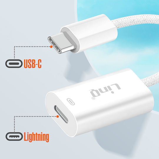 Linq USB-C zu Lightning Schnelllade-Power-Adapter 60W Weiß