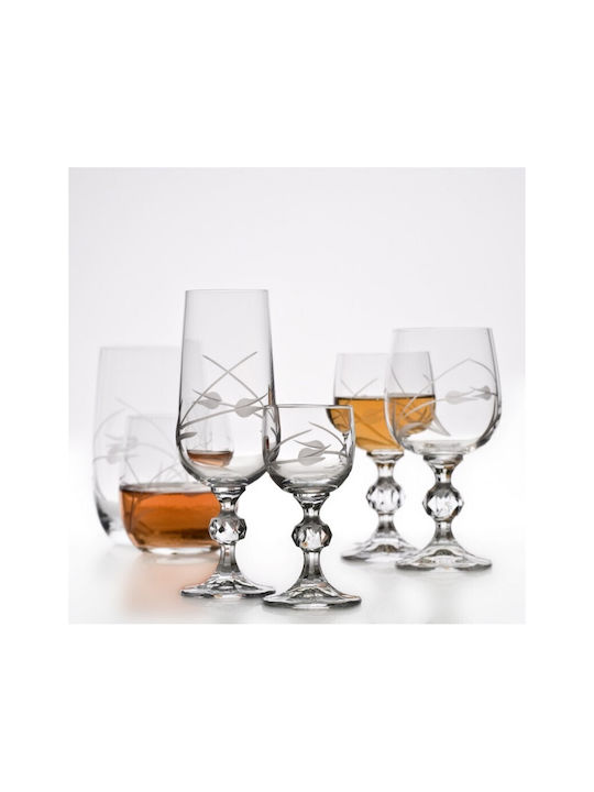 Set of Glasses Liqueur/Ouzo made of Crystal Stemmed 50ml 6pcs