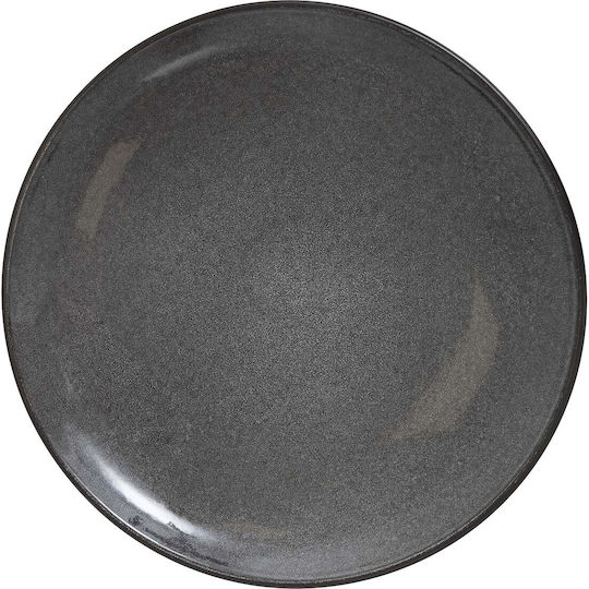 Atmosphera Plate Desert Ceramic Gray with Diameter 21cm