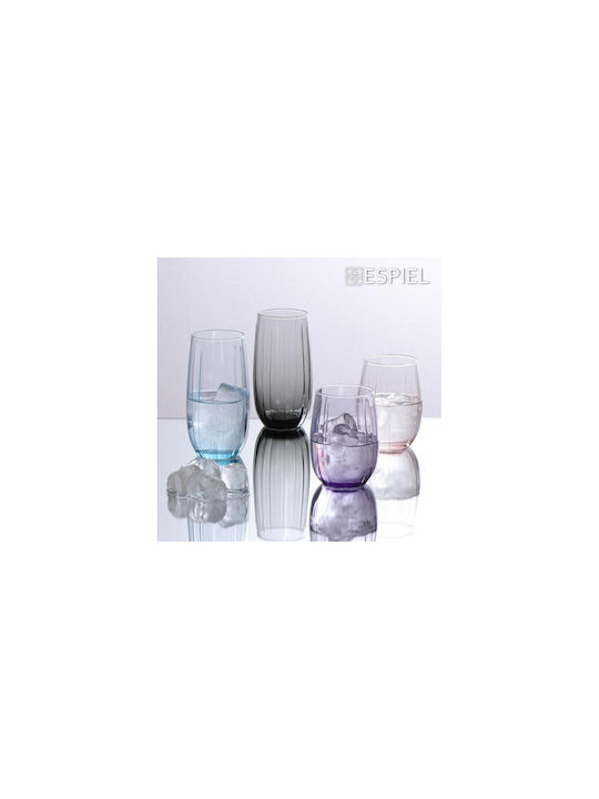 Espiel Linka Set of Glasses Cocktail/Drinking made of Glass in Purple Color 6pcs