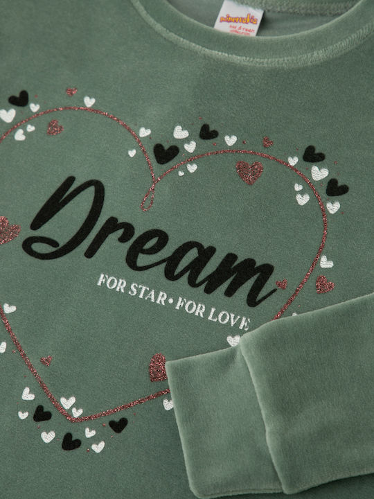 Minerva Kids Winter Cotton Pajamas Green Haze Lovedream