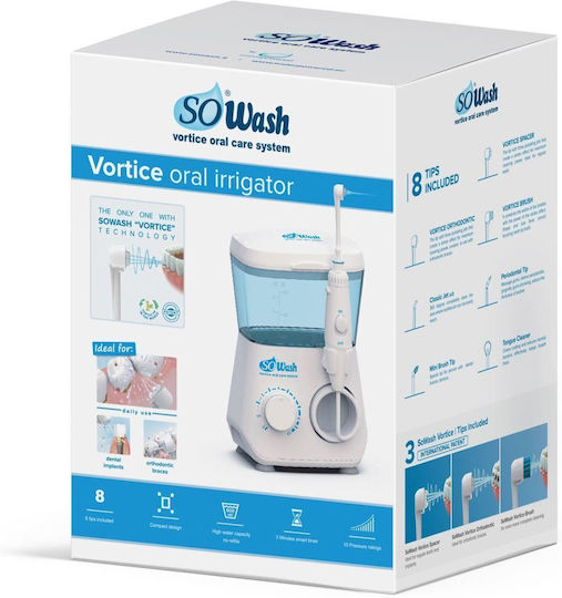 Irigator bucal So Wash Vortice Sistem de îngrijire orală Efect de sucțiune 8 capete 1200 pulsații pe minut