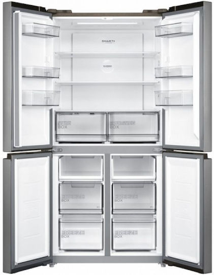 Midea Ψυγείο Ντουλάπα 474lt Total NoFrost Υ177.5xΠ83.3xΒ65.3εκ. Inox MDRF632FIE46