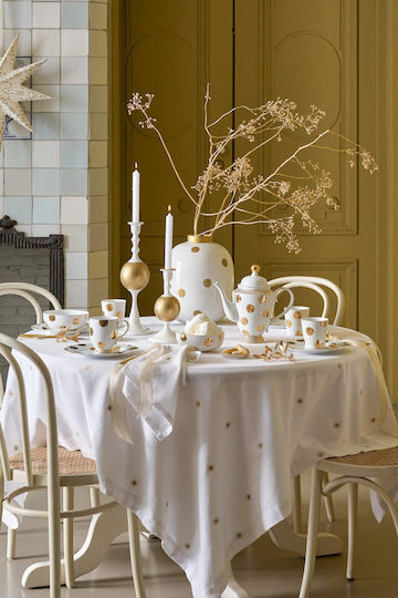 PiP Studio Купа за сервиране Кръгла от порцелан Златист