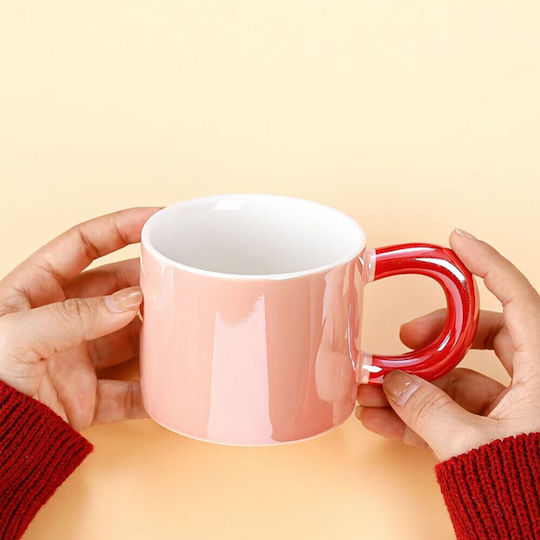 Glos Cani Ceramice Pufo Ceai Cafea 250 Ml Roșu