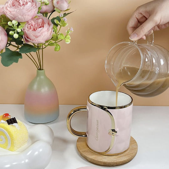 Pufo Fashion Time Ceramic Mug Coffee Tea 350 Ml Pink Pufo Fashion Time Ceramic Mug Coffee Tea 350 Ml Pink