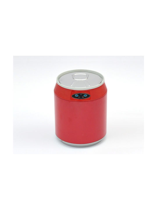 Ecosales Waste Bin Made of Inox Steel Red 6lt