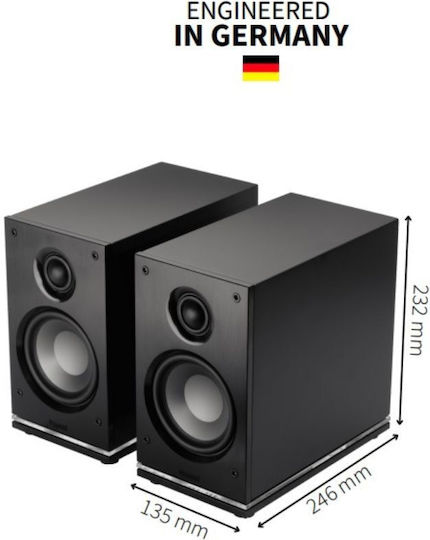 Magnat Signature Edelstein 2.0 Ζεύγος Ηχείων Hi-Fi Βιβλιοθήκης 75W 2 Δρόμων Π13.5xΒ24.6xΥ23.2εκ. Μαύρο