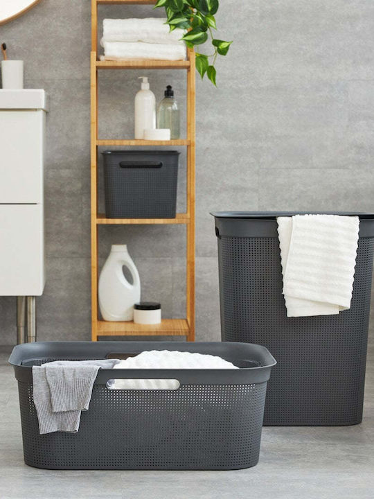 Rotho Babydesign Coș De Rufe Din Plastic 50 L Cu Capac 43.1x34x52.9 Cm Gri