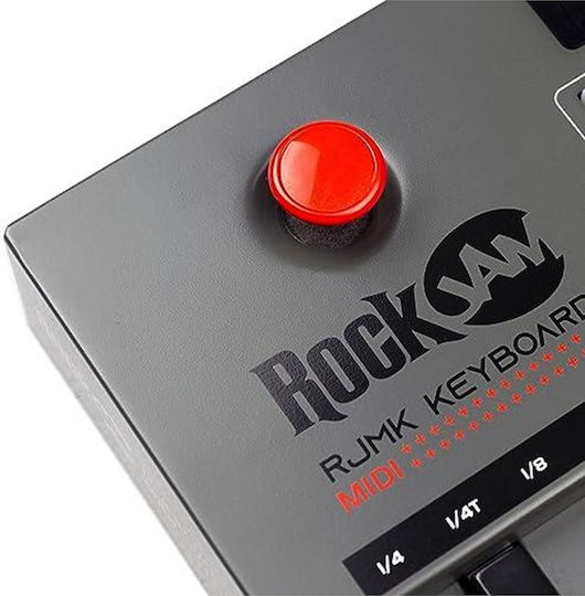 Rockjam Go 25-клавишен USB и Bluetooth MIDI клавиатурен контролер с 8 подсветени барабанни падове и 8 копчета