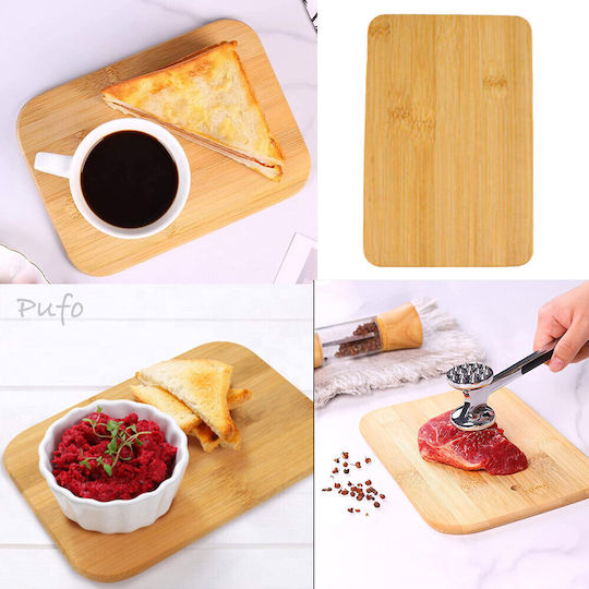Set 3 Universelle Schneidebretter aus Bambusholz Braune 23 x 17 cm