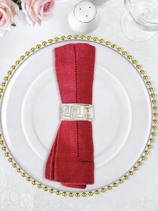 Elegant Large Plastic Plate Pufo Gentle Gold for Desserts and Appetizers 31 Cm