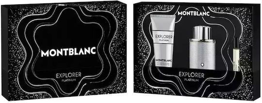 MontBlanc Explorer Platinum Men's Set with Eau de Parfum and Shower Gel 3pcs