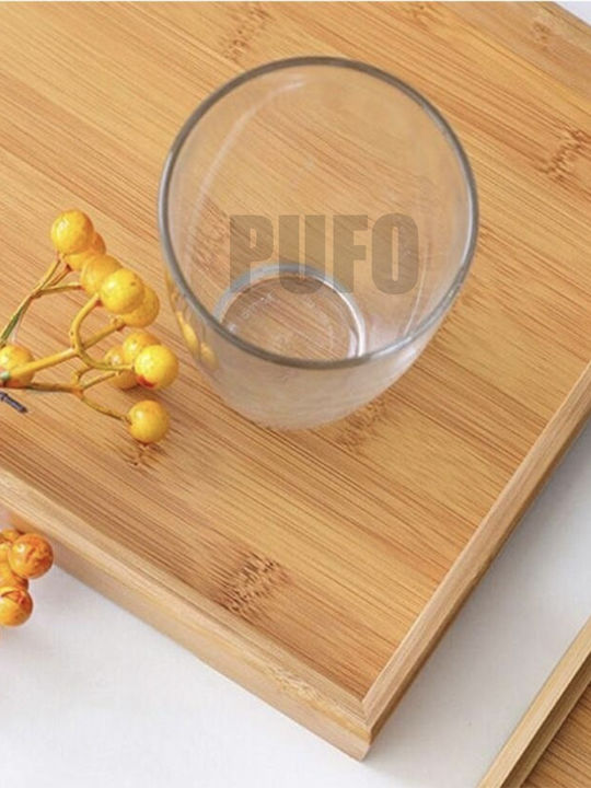 Bamboo Serving Platter 33 Cm Brown