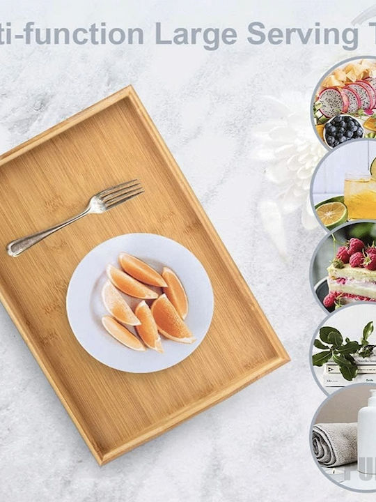 Bamboo Serving Platter 33 Cm Brown