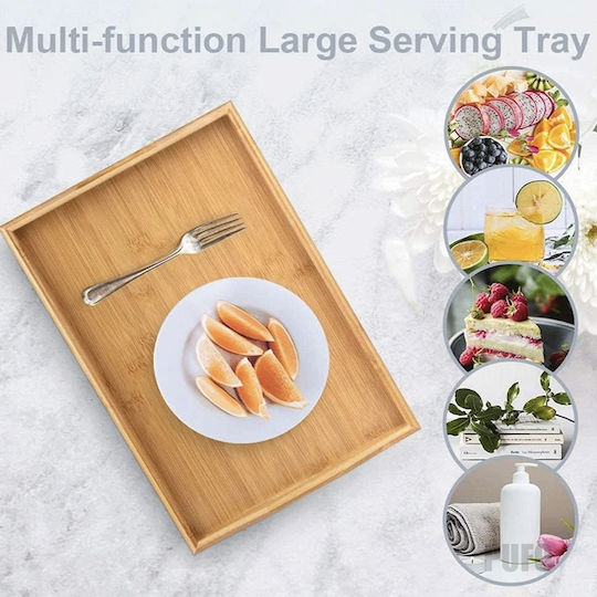 Bamboo Serving Platter 33 Cm Brown