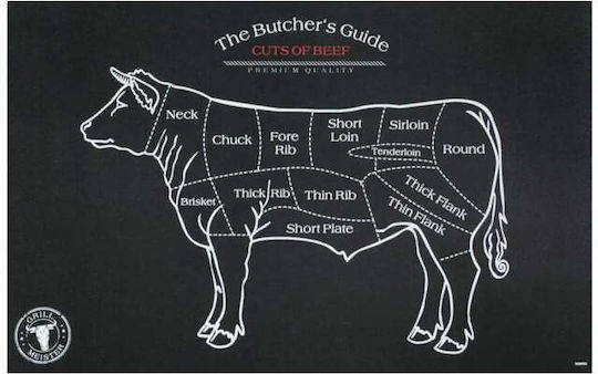 Plate Support Set Serving Meals Pufo Butcher's Guide Design 4 Pieces 43 X 28 Cm Plate Support Set Serving Meals Pufo Butcher's Guide Design 4 Pieces 43 X 28 Cm