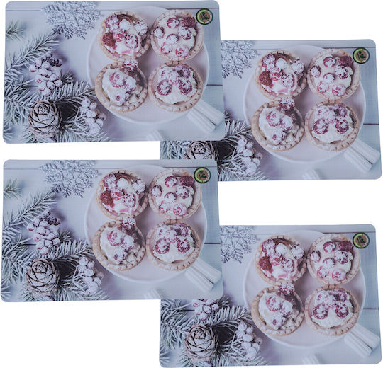 Plate Support Set Serving Meals Pufo Sugar Design 4 Pieces 44 X 29 Cm Plate Support Set Serving Meals Pufo Sugar Design 4 Pieces 44 X 29 Cm