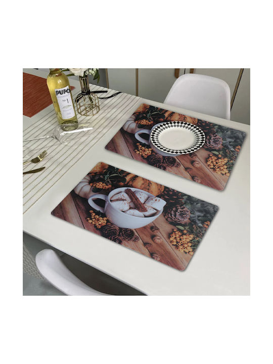Seturi de masă Support Plate Servire Mese Pufoare Plăcere Design de Toamnă 6 Bucăți