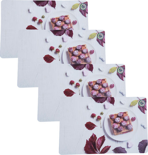 Plate Support Set Serving Meals Pufo Cookie Modell 4 Stücke 44 x 29 cm