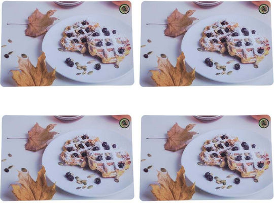 Plate Support Set Serving Meals Pufo Dessert Modell 4 Stücke 44 x 29 cm