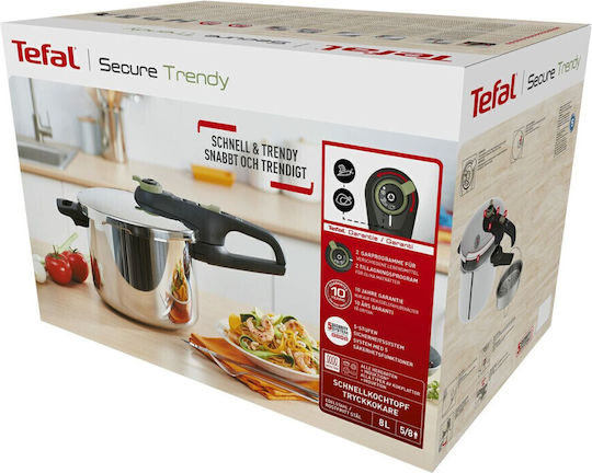 Tefal Secure Trendy Χύτρα Ταχύτητας 8lt