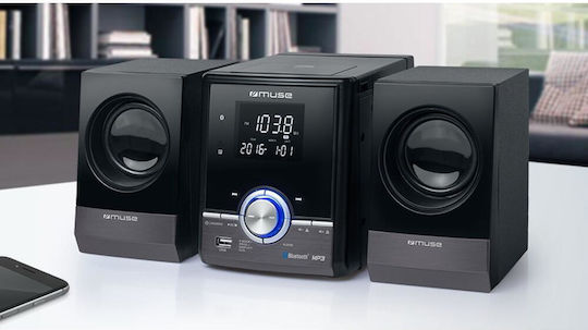 Muse Sound System 2 M-38 BT M-38BT 10W with CD / Digital Media Player and Bluetooth Black