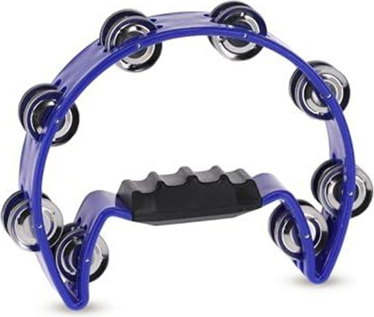 Gewa Jingle Wreath Half Moon Μπλε Πλαστικό Ντέφι Χειρός με Διπλή Σειρά Ζίλιες