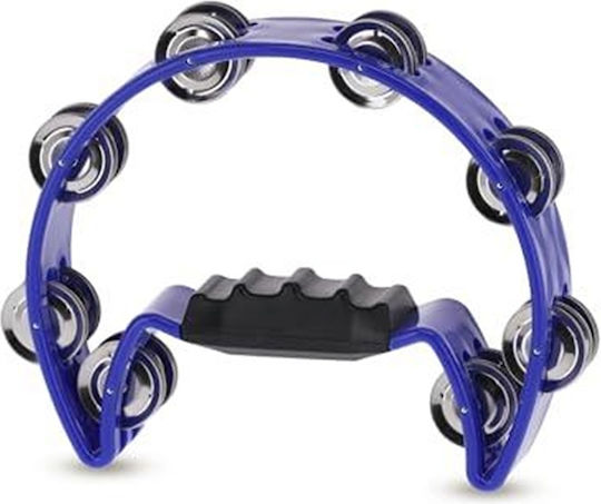 Gewa Jingle Wreath Half Moon Μπλε Πλαστικό Ντέφι Χειρός με Διπλή Σειρά Ζίλιες