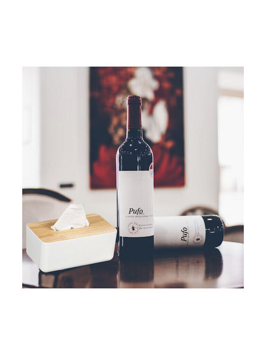 Wooden Napkin Holder White 23x13cm