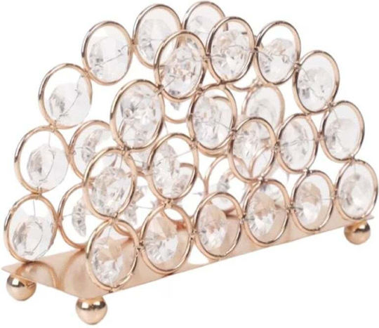 Plastic Napkin Holder Gold 13.5x8cm