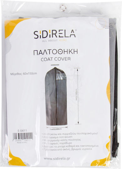 Hanging Storage Case for Coat / Clothes in Gray Color 60x150cm 1pcs