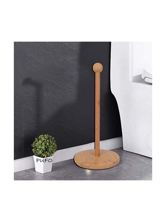 Wooden Paper Towel Holder Brown 30x30cm