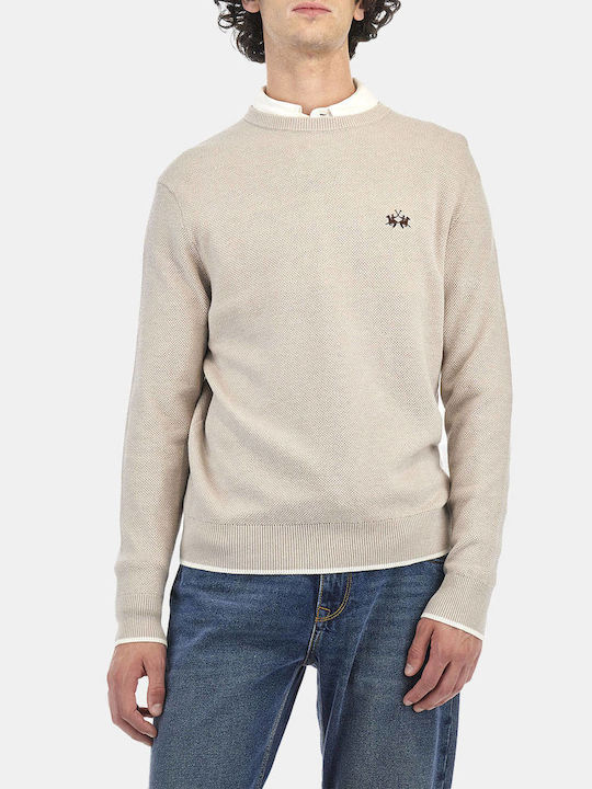 La Martina Long Sleeve Sweater Ecru