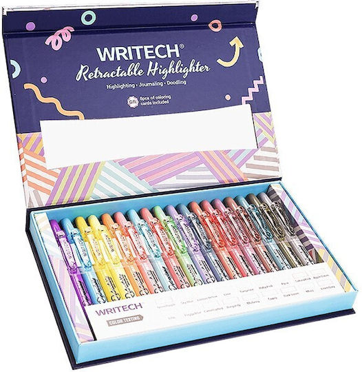 Writech Μαρκαδόροι Υπογράμμισης Σετ 18 χρώματα