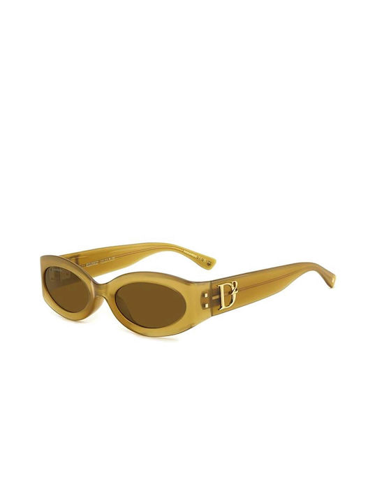 Dsquared2 Women's Sunglasses with Yellow Plastic Frame and Yellow Lens