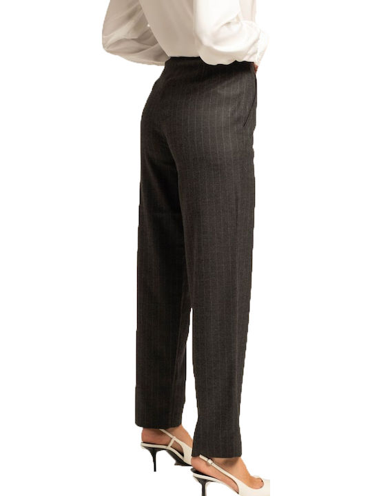 Cornalies Women's Fabric Trousers Grey
