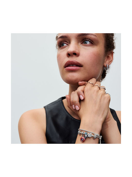 Pandora The Avengers Captain America Charm από Ασήμι Μπλε