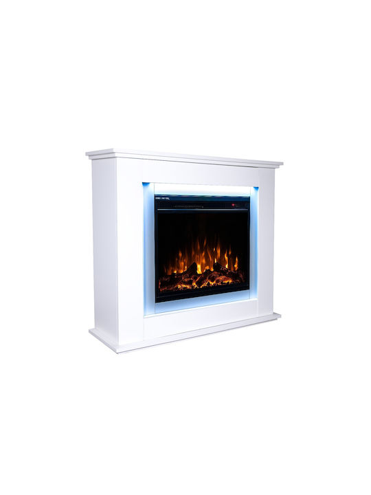 Hitense De Lux Floor Electric Fireplace 2000W 101x27.9cm White